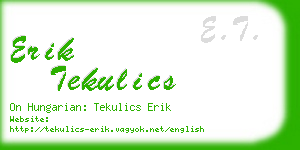 erik tekulics business card